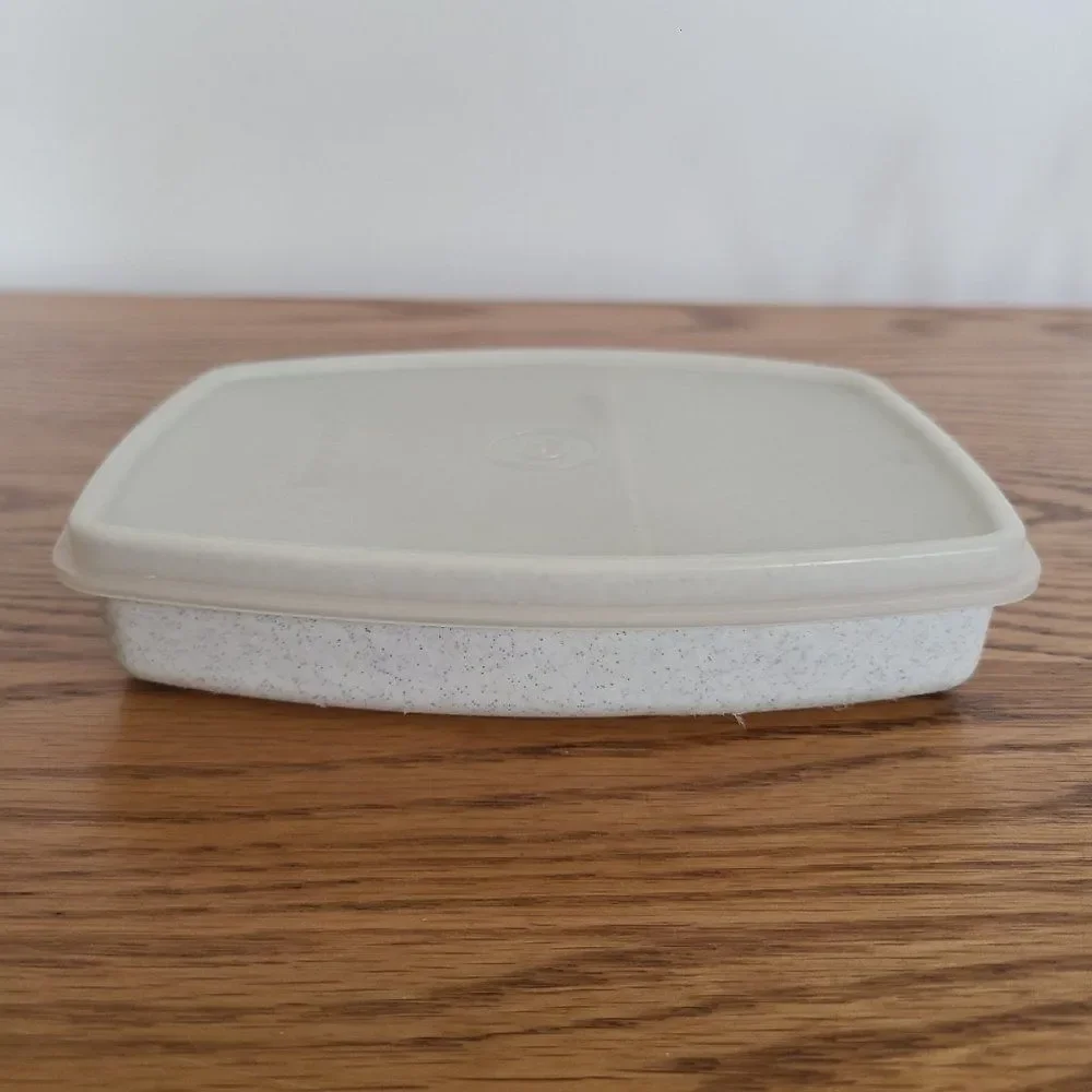 Tupperware Duo - Jr Store N Pour Cereal and Lid PLUS Slim Packette Divided Lunch